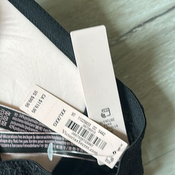 Victoria’s Secret Chain Strap‎ Lace Push-Up Teddy size 2 XL black NWT in pkg - Picture 8 of 8